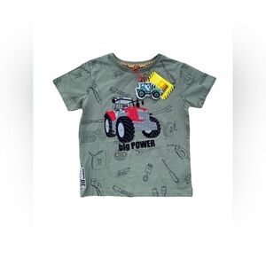 Bondi NWT Size 116, 5-6, Big Power Tractor Embroidered Tee
